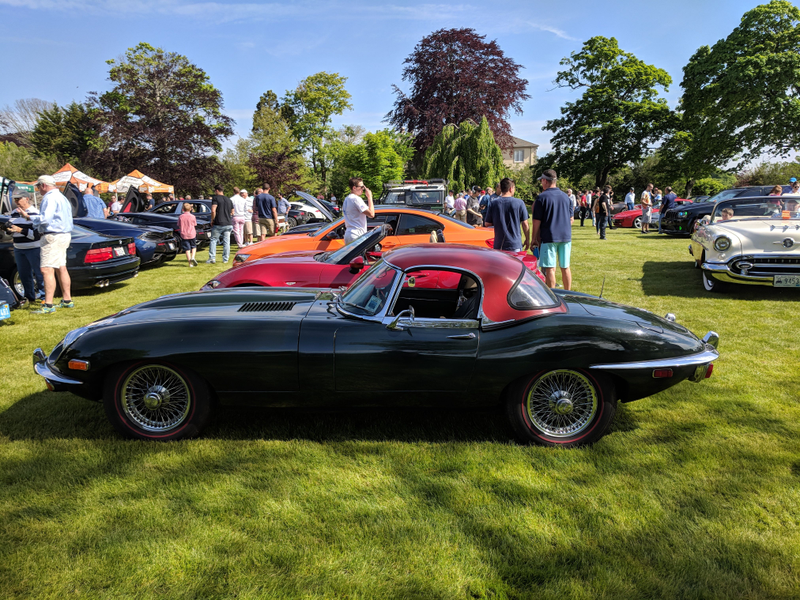 E-Type with a green/red two-tone. Very cool.
